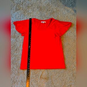 ROSE & OLIVE Women's  Red Short Sleeve Blounce Size Medium